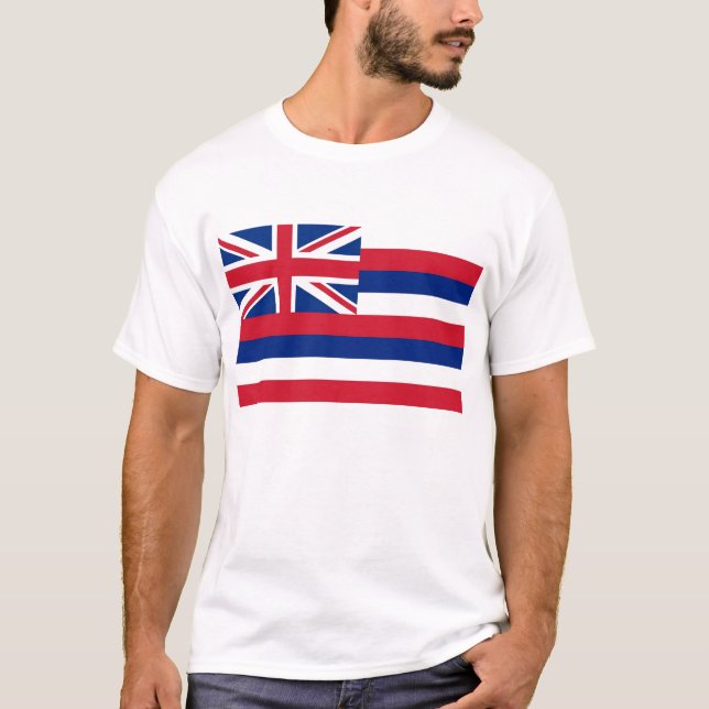Camiseta con bandera del estado de Hawaii Estados  (Anverso)