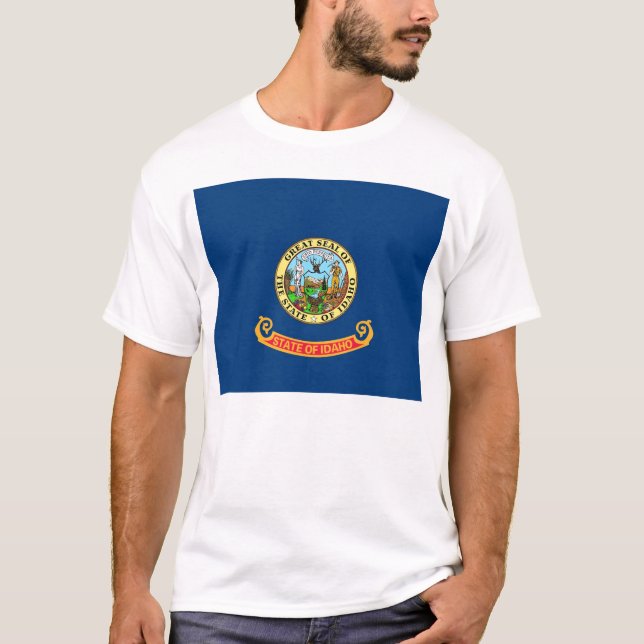 Camiseta con bandera del estado de Idaho EE.UU. (Anverso)