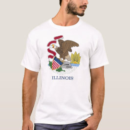 Camiseta con bandera del estado de Illinois EE.UU.