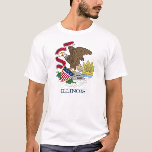 Camiseta con bandera del estado de Illinois EE.UU.