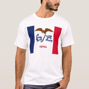 Camiseta con bandera del estado de Iowa Estados Un