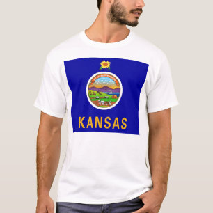 Camiseta con bandera del estado de Kansas EE.UU.