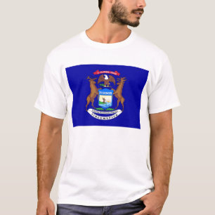Camiseta con bandera del estado de Michigan Estado