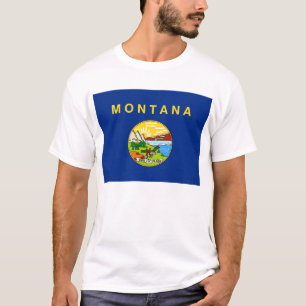 Camiseta con bandera del estado de Montana Estados