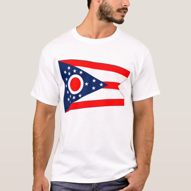 Camiseta con bandera del estado de Ohio Estados Un (Anverso)