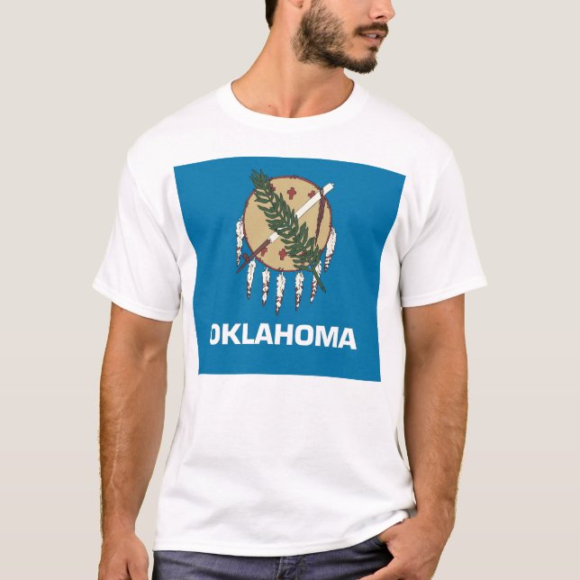 Camiseta con bandera del estado de Oklahoma EE.UU. (Anverso)