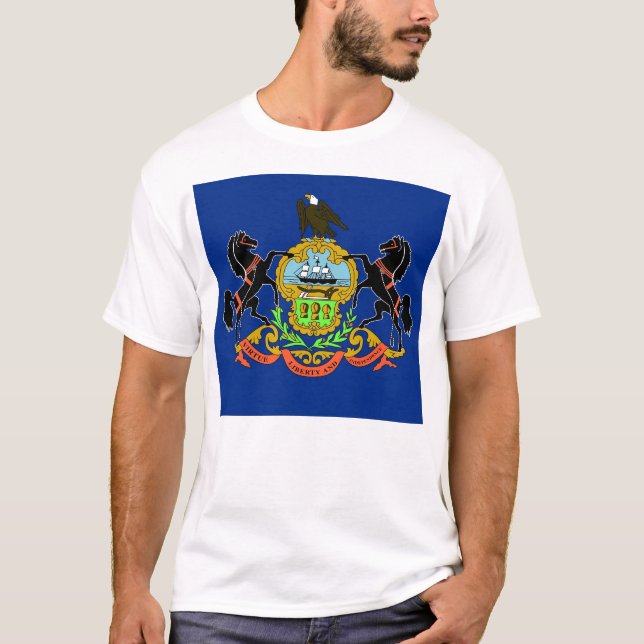 Camiseta con bandera del estado de Pensilvania EE. (Anverso)