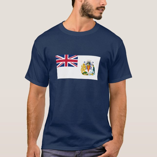 Camiseta con bandera del Territorio Antártico Brit (Anverso)