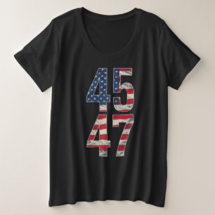 Camiseta con bandera estadounidense 45 y 47