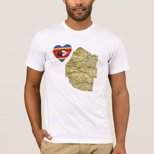 Camiseta con bandera Eswatini