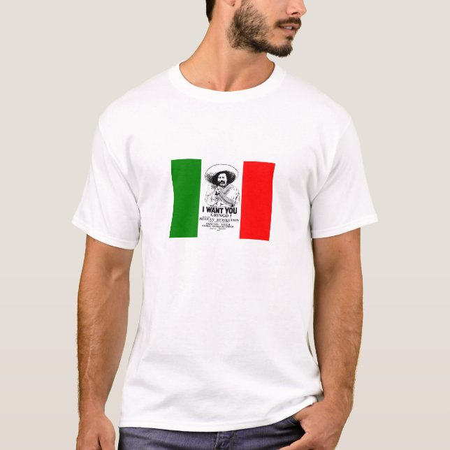 Camiseta con bandera mexicana Pancho Villa (Anverso)