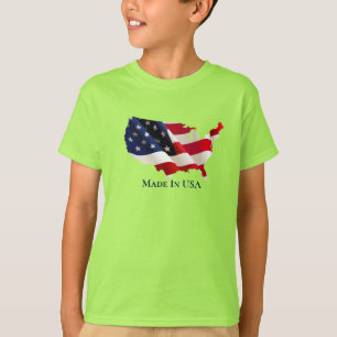 Camiseta con bandera patriótica infantil