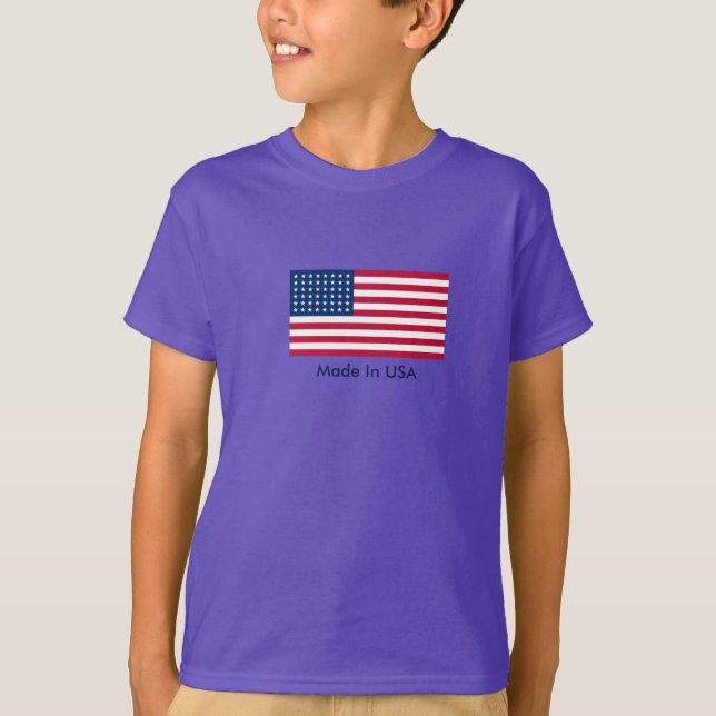 Camiseta con bandera patriótica infantil (Anverso)