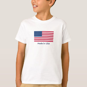Camiseta con bandera patriótica infantil