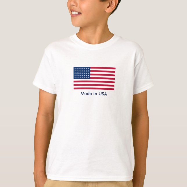 Camiseta con bandera patriótica infantil (Anverso)