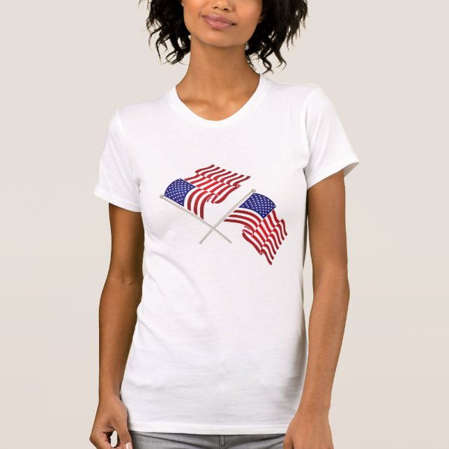 Camiseta con bandera patriótica para mujeres (Anverso)