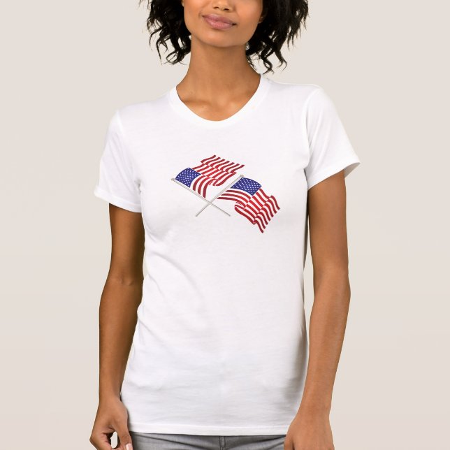 Camiseta con bandera patriótica para mujeres (Anverso)