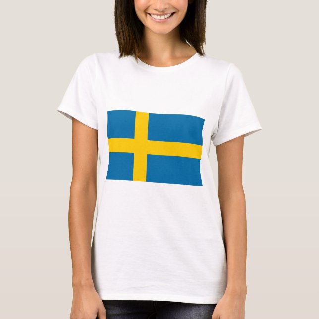 Camiseta con bandera sueca (Suecia) (Anverso)