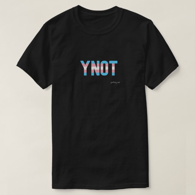 Camiseta con bandera transgénero YNOT Pride (Diseño del anverso)