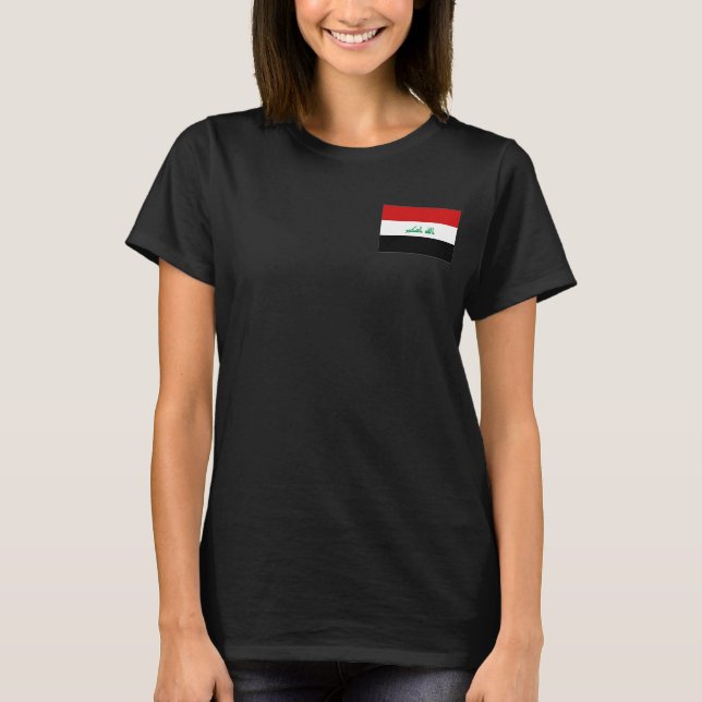 Camiseta con bandera y mapa de Irak (Anverso)