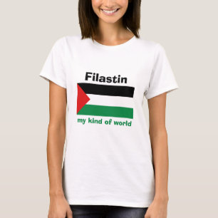 Camiseta con bandera y mapa de Palestina + texto