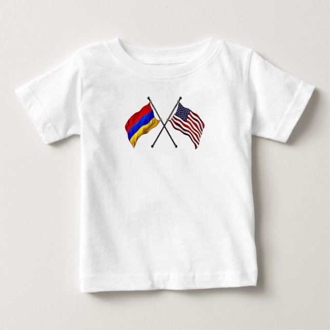 Camiseta con banderas americanas armenias (Anverso)