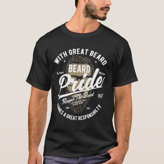Camiseta Con barba grande viene gran responsabilidad - Awes (Anverso)