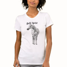 Camiseta con boceto de caballo de grafito