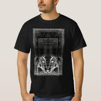 Camiseta con boceto de caballo ornamentado