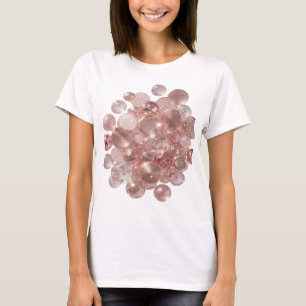Camiseta con BRILLO ROSE GOLD Plateado Intenso