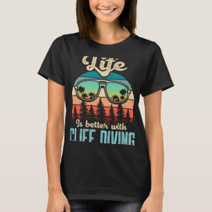 Camiseta Con buceo de acantilado, deportes náuticos y lágri