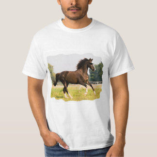 Camiseta con caballo que lleva gafas de sol