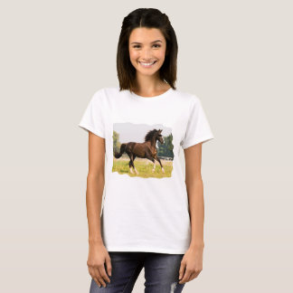 Camiseta con caballo que lleva gafas de sol