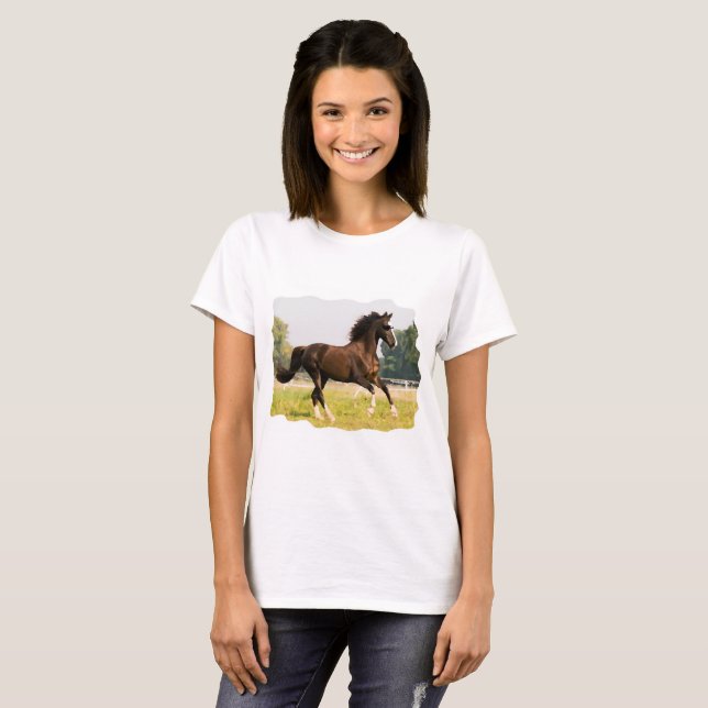 Camiseta con caballo que lleva gafas de sol (Anverso completo)