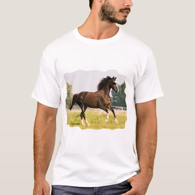 Camiseta con caballo que lleva gafas de sol (Anverso)
