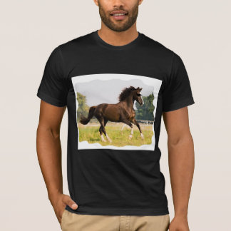 Camiseta con caballo que lleva gafas de sol