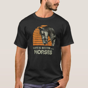 Camiseta Con Caballos Equitación 1