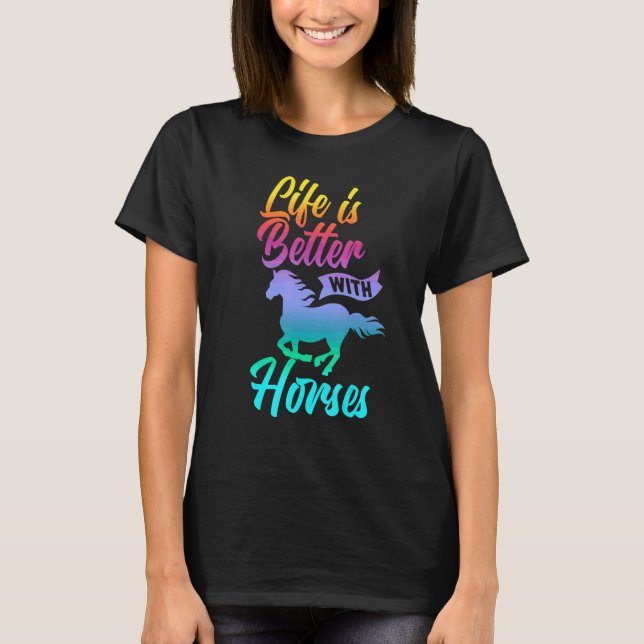 Camiseta Con Caballos Montar a Caballo Lindo (Anverso)
