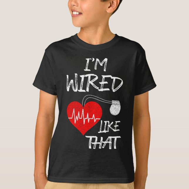Camiseta Con Cable Como Aquel Pacemaker Chiste Con Concienc (Anverso)