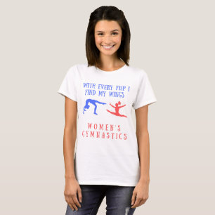 CAMISETA CON CADA GIMNASTICA DE MUJERES DE FLIP