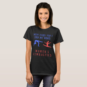 CAMISETA CON CADA GIMNASTICA DE MUJERES DE FLIP