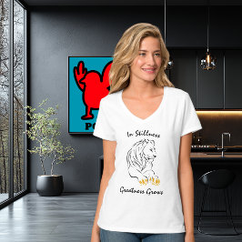 Camiseta Con calma, crece la grandeza - majestuosa línea de