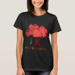Camiseta con caoba y mujeres de África