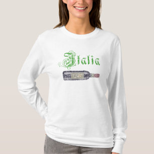 Camiseta con capucha de botella de vino de Italia 