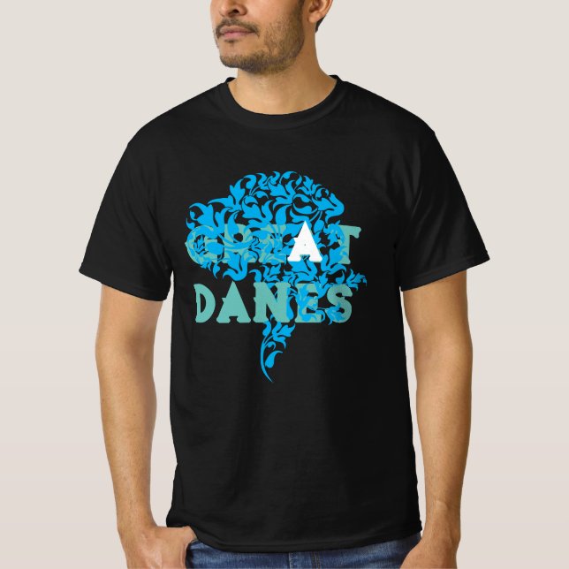 Camiseta con capucha de Gran Danés natural (Anverso)