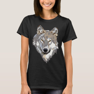 camiseta con cara de lobo
