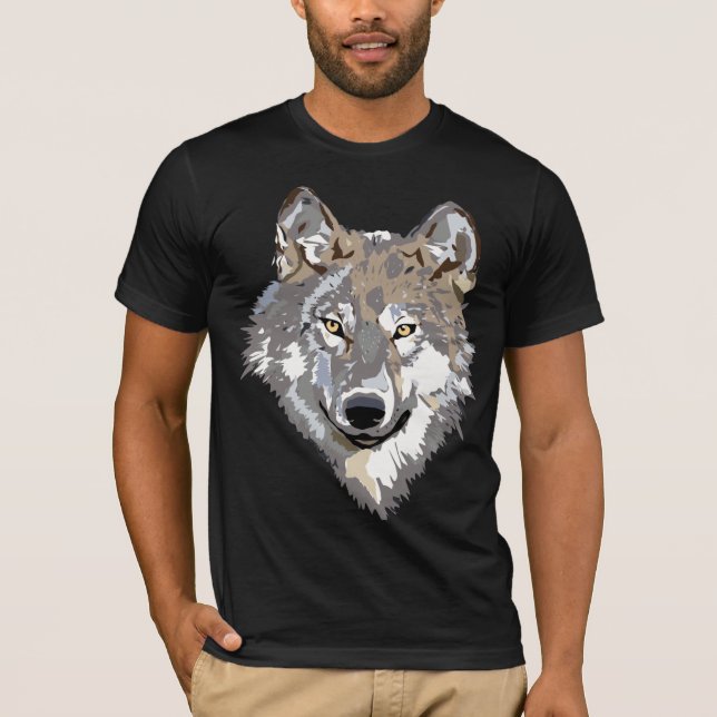camiseta con cara de lobo (Anverso)