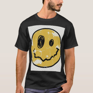 Camiseta con Cara Sonriente con Fallo Distorsionad