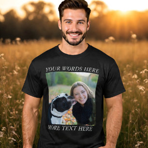Camiseta con carga de foto y texto personalizado