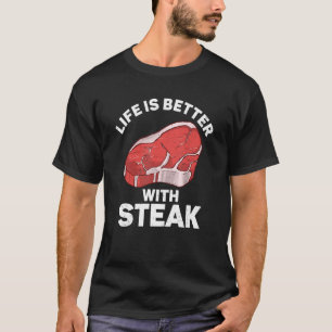 Camiseta Con carne de ternera cruda comida carne de vaca a 